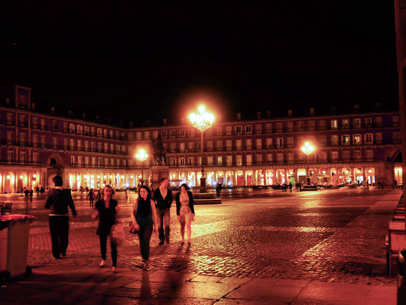 Madrid Plaza Mayor Nuit