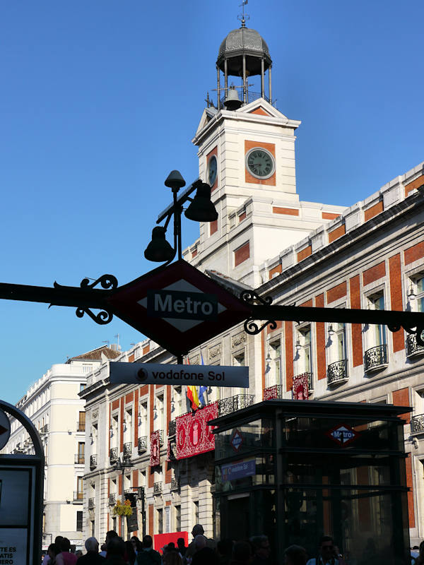 Madrid Puerta Del Sol Horloge Casa De Correos