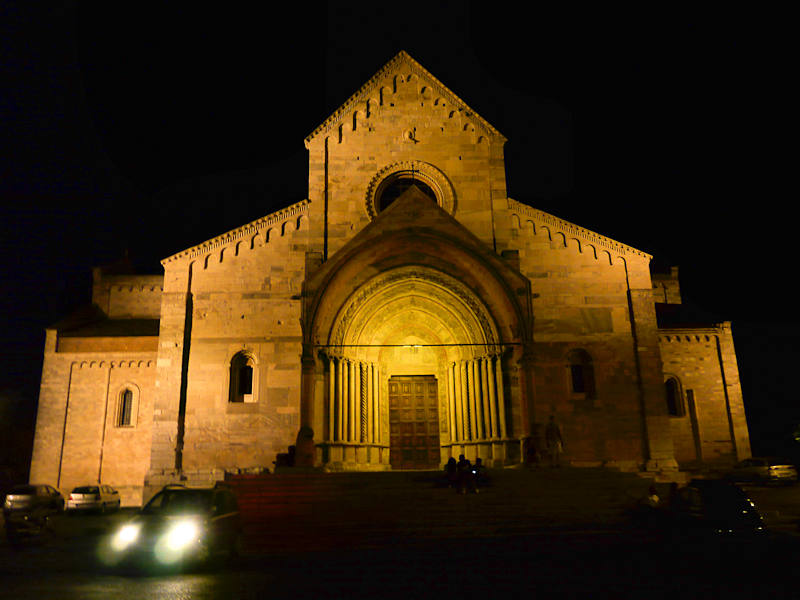 Ancone Italie Cathedrale Saint Cyriaque Vue De Nuit